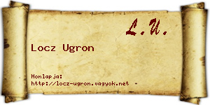 Locz Ugron névjegykártya